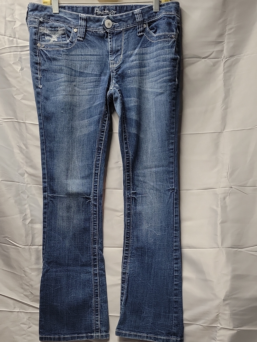 Amethyst Jeans Women's Flared Jeans - Denim Blue Size 11